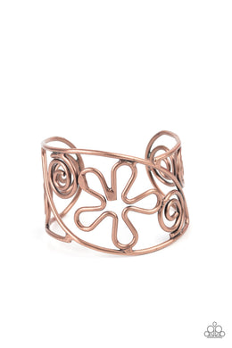 Paparazzi Groovy Sensations - Copper - VENDOR _NAME - Sassy Sparkles $5 Jewelry