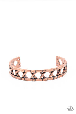 Paparazzi In Over Your Metalhead - Copper - VENDOR _NAME - Sassy Sparkles $5 Jewelry