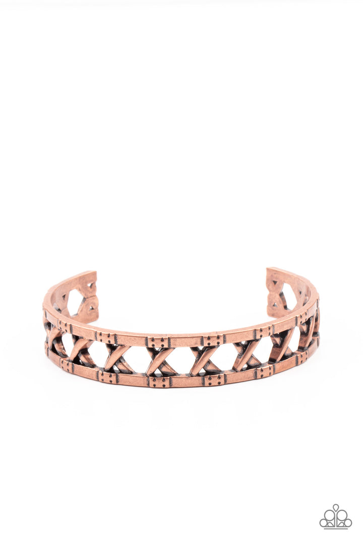 Paparazzi In Over Your Metalhead - Copper - VENDOR _NAME - Sassy Sparkles $5 Jewelry