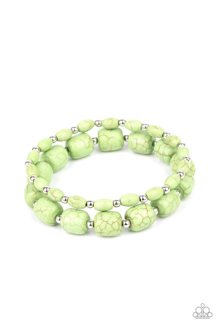Paparazzi Colorfully Country - Green - VENDOR _NAME - Sassy Sparkles $5 Jewelry