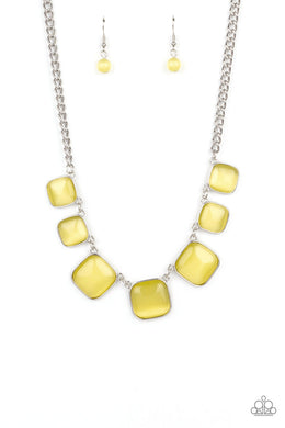Paparazzi Aura Allure - Yellow - VENDOR _NAME - Sassy Sparkles $5 Jewelry