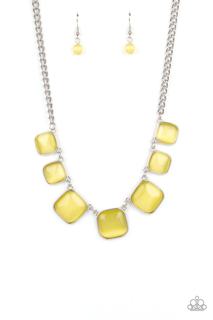 Paparazzi Aura Allure - Yellow - VENDOR _NAME - Sassy Sparkles $5 Jewelry