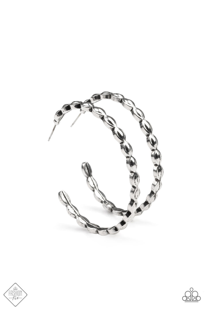Paparazzi Hoop Hype - Silver - Fashion Fix May 2021