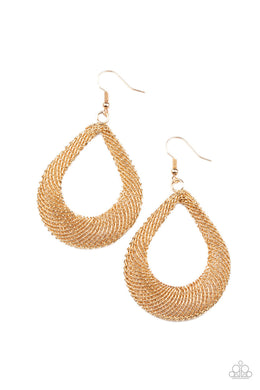 Paparazzi A Hot Mesh - Gold - VENDOR _NAME - Sassy Sparkles $5 Jewelry
