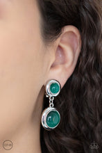 Load image into Gallery viewer, Paparazzi Subtle Smolder - Green (Clip-On) - VENDOR _NAME - Sassy Sparkles $5 Jewelry
