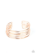 Load image into Gallery viewer, Paparazzi Nerves of Steel - Rose Gold - VENDOR _NAME - Sassy Sparkles $5 Jewelry
