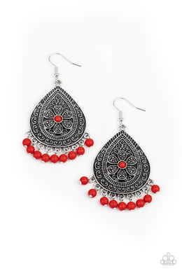 Blossoming Teardrops - Red - VENDOR _NAME - Sassy Sparkles $5 Jewelry