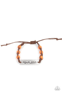Conversation Piece - FEARLESS - Orange freeshipping - Sassy Sparkles $5 Jewelry