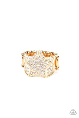 Paparazzi Here Come The Fireworks - Gold - VENDOR _NAME - Sassy Sparkles $5 Jewelry