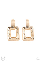 Load image into Gallery viewer, Paparazzi 15 Minutes of Frame - Gold (Clip-on) - VENDOR _NAME - Sassy Sparkles $5 Jewelry
