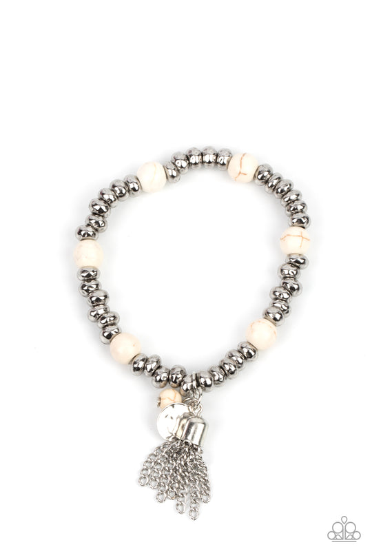 Paparazzi Whimsically Wanderlust  - White - VENDOR _NAME - Sassy Sparkles $5 Jewelry
