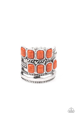 Paparazzi Mojave Monument - Orange - VENDOR _NAME - Sassy Sparkles $5 Jewelry