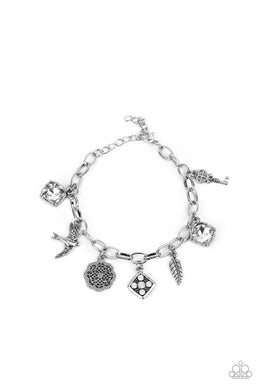 Paparazzi Fancifully Flighty - White - VENDOR _NAME - Sassy Sparkles $5 Jewelry