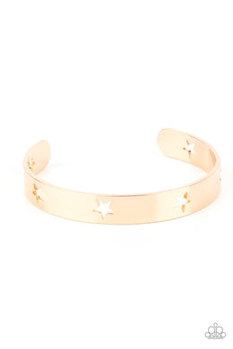 Paparazzi American Girl Glamour - Gold - VENDOR _NAME - Sassy Sparkles $5 Jewelry