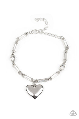 Paparazzi Sweetheart Secrets - White - VENDOR _NAME - Sassy Sparkles $5 Jewelry