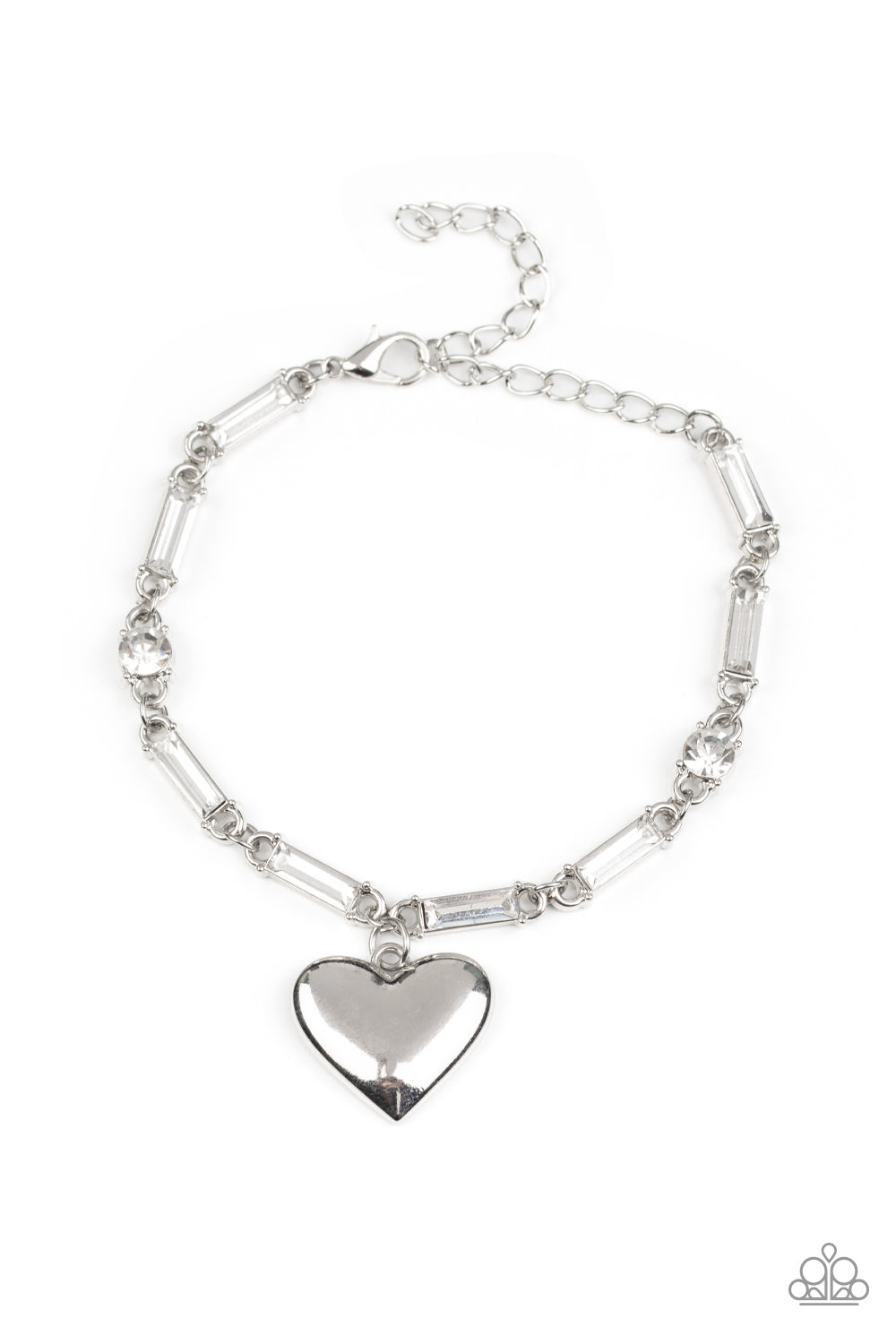 Paparazzi Sweetheart Secrets - White - VENDOR _NAME - Sassy Sparkles $5 Jewelry