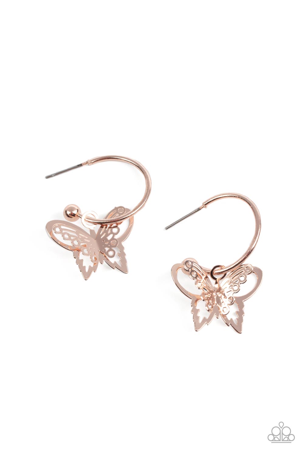 Paparazzi Butterfly Freestyle - Rose Gold - VENDOR _NAME - Sassy Sparkles $5 Jewelry