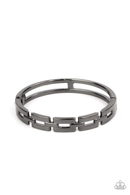 Paparazzi Closed Circuit Strategy - Black - VENDOR _NAME - Sassy Sparkles $5 Jewelry