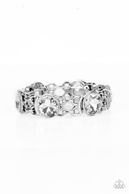 Paparazzi Devoted to Drama - White - VENDOR _NAME - Sassy Sparkles $5 Jewelry