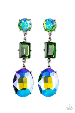 Paparazzi Extra Envious - Green - VENDOR _NAME - Sassy Sparkles $5 Jewelry