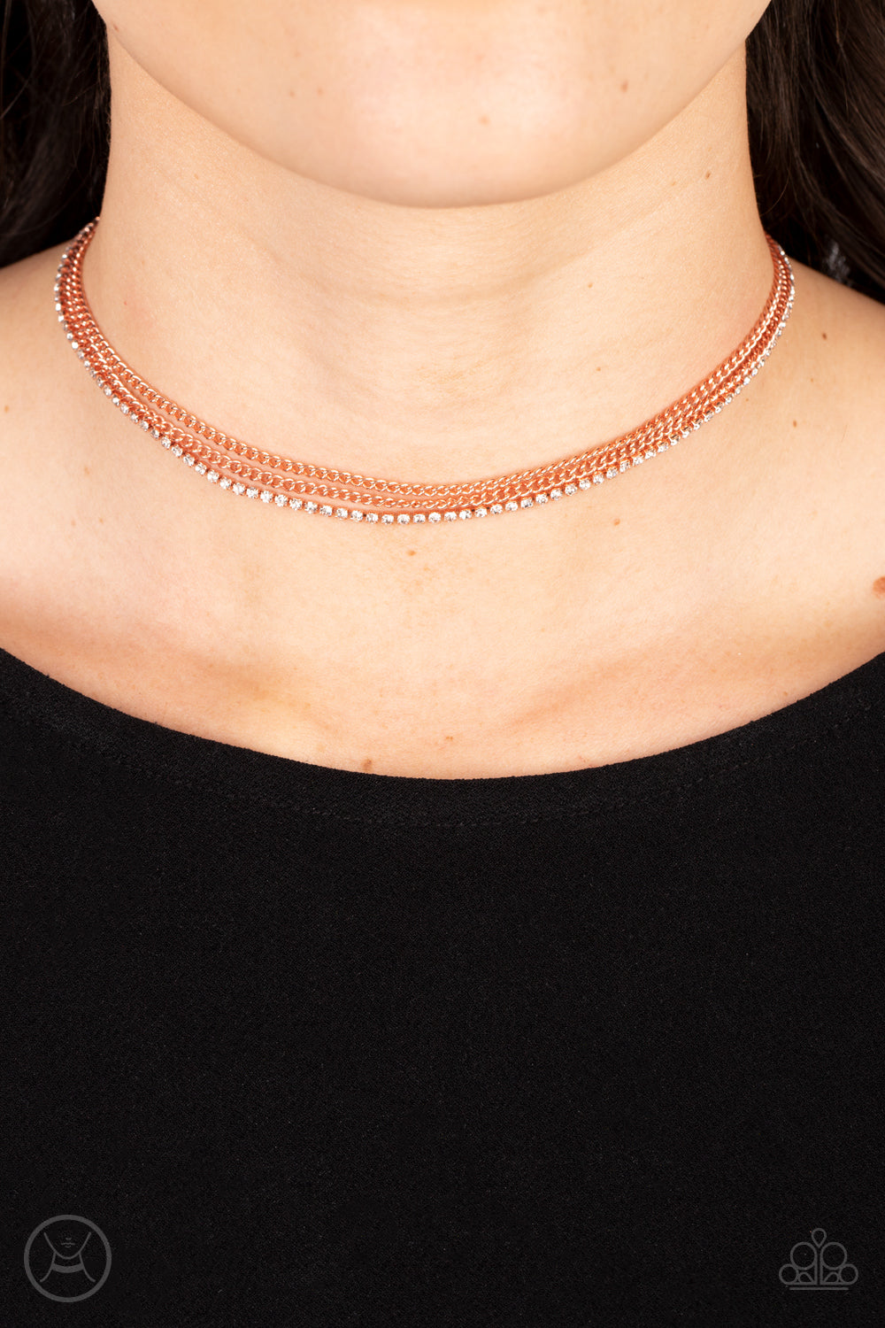 Paparazzi Glitzy Gusto - Copper (Choker)