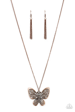 Paparazzi Butterfly Boutique - Copper - VENDOR _NAME - Sassy Sparkles $5 Jewelry