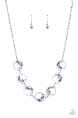 Paparazzi Blissfully Bubbly - Blue - VENDOR _NAME - Sassy Sparkles $5 Jewelry