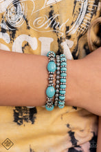 Load image into Gallery viewer, Paparazzi Take By Sandstorm - Blue - VENDOR _NAME - Sassy Sparkles $5 Jewelry
