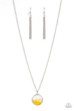 Paparazzi Completely Crushed - Yellow - VENDOR _NAME - Sassy Sparkles $5 Jewelry