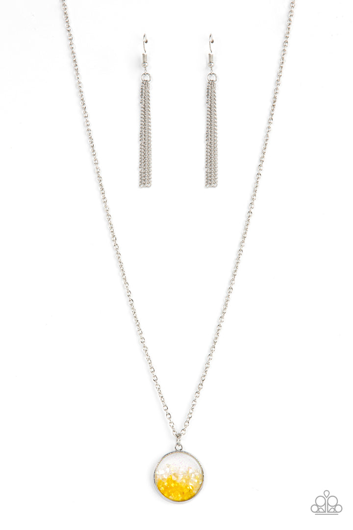 Paparazzi Completely Crushed - Yellow - VENDOR _NAME - Sassy Sparkles $5 Jewelry