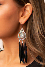 Load image into Gallery viewer, Paparazzi Pretty in Plumes - Black - VENDOR _NAME - Sassy Sparkles $5 Jewelry
