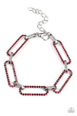Paparazzi Stil Not Oval You - Red - VENDOR _NAME - Sassy Sparkles $5 Jewelry