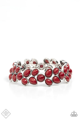 Paparazzi Marina Romance - Red - VENDOR _NAME - Sassy Sparkles $5 Jewelry