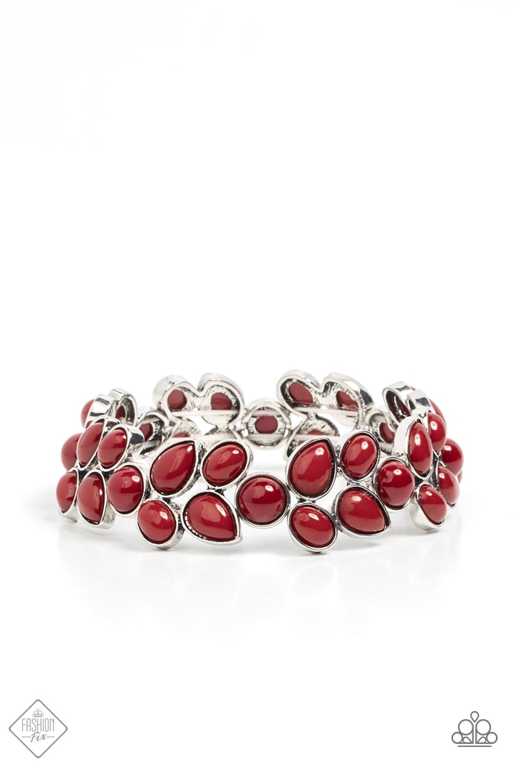 Paparazzi Marina Romance - Red - VENDOR _NAME - Sassy Sparkles $5 Jewelry