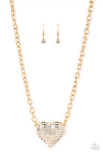 Load image into Gallery viewer, Paparazzi Heartbreakingly Blingy - Gold - VENDOR _NAME - Sassy Sparkles $5 Jewelry
