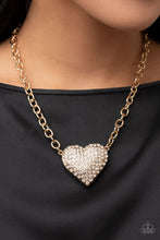 Load image into Gallery viewer, Paparazzi Heartbreakingly Blingy - Gold - VENDOR _NAME - Sassy Sparkles $5 Jewelry
