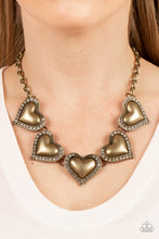 Load image into Gallery viewer, Paparazzi Kindred Hearts - Brass - VENDOR _NAME - Sassy Sparkles $5 Jewelry
