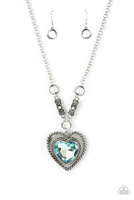 Load image into Gallery viewer, Paparazzi Heart Full of Fabulous - Blue - VENDOR _NAME - Sassy Sparkles $5 Jewelry
