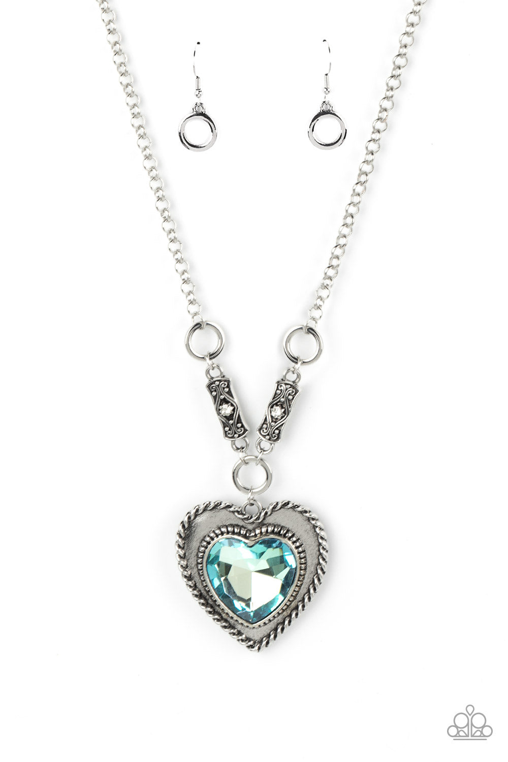 Paparazzi Heart Full of Fabulous - Blue - VENDOR _NAME - Sassy Sparkles $5 Jewelry