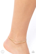 Load image into Gallery viewer, Paparazzi Glistening Gauge - Gold (Anklet)
