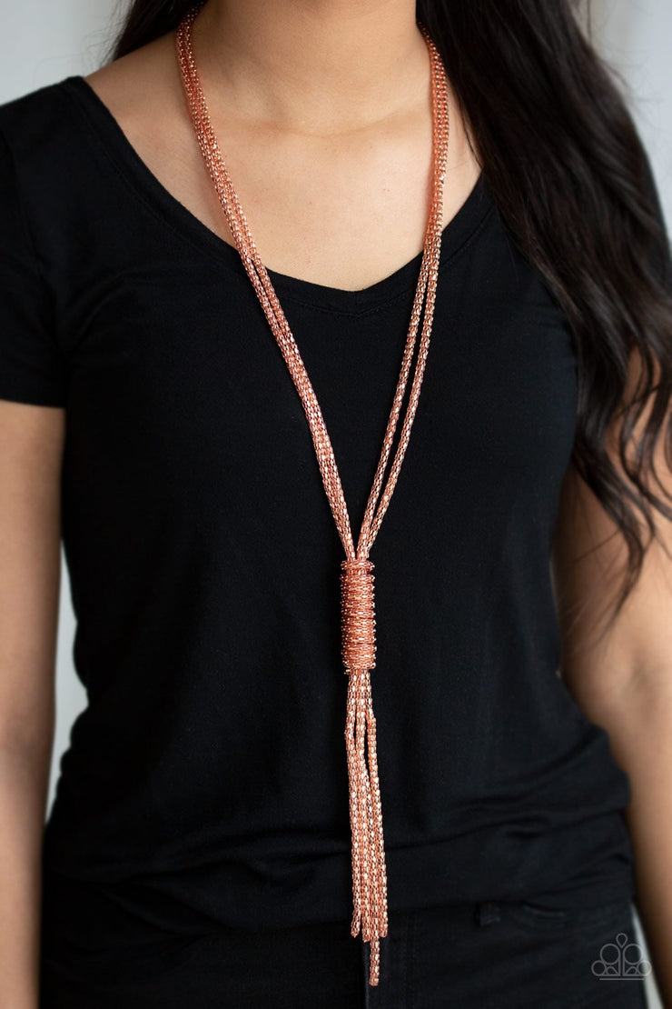 Paparazzi Boom Boom Knock You Out - Copper - VENDOR _NAME - Sassy Sparkles $5 Jewelry
