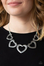 Load image into Gallery viewer, Paparazzi Hearty Hearts - Silver - VENDOR _NAME - Sassy Sparkles $5 Jewelry
